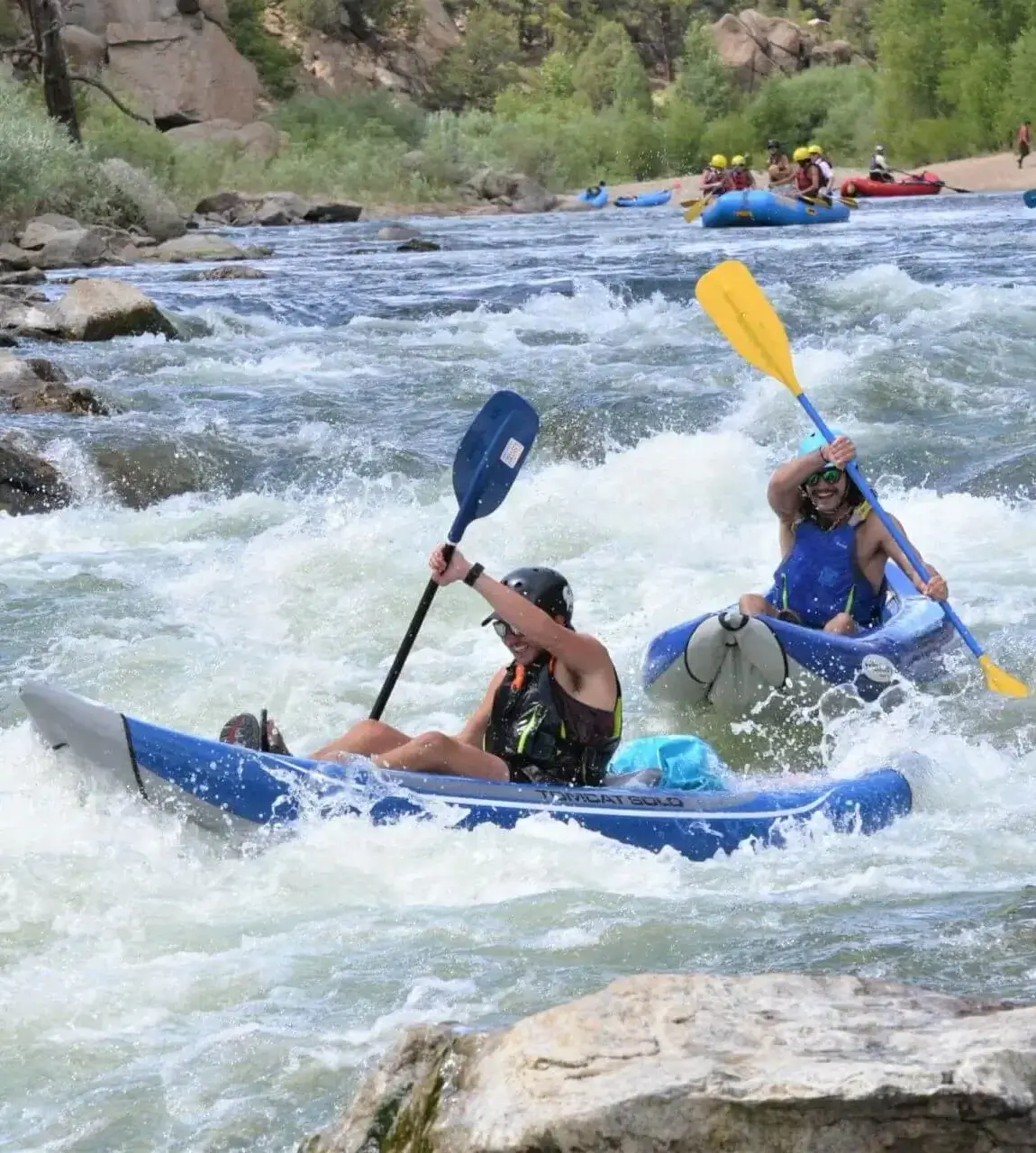front row seat to browns canyon inflatable kayak trips