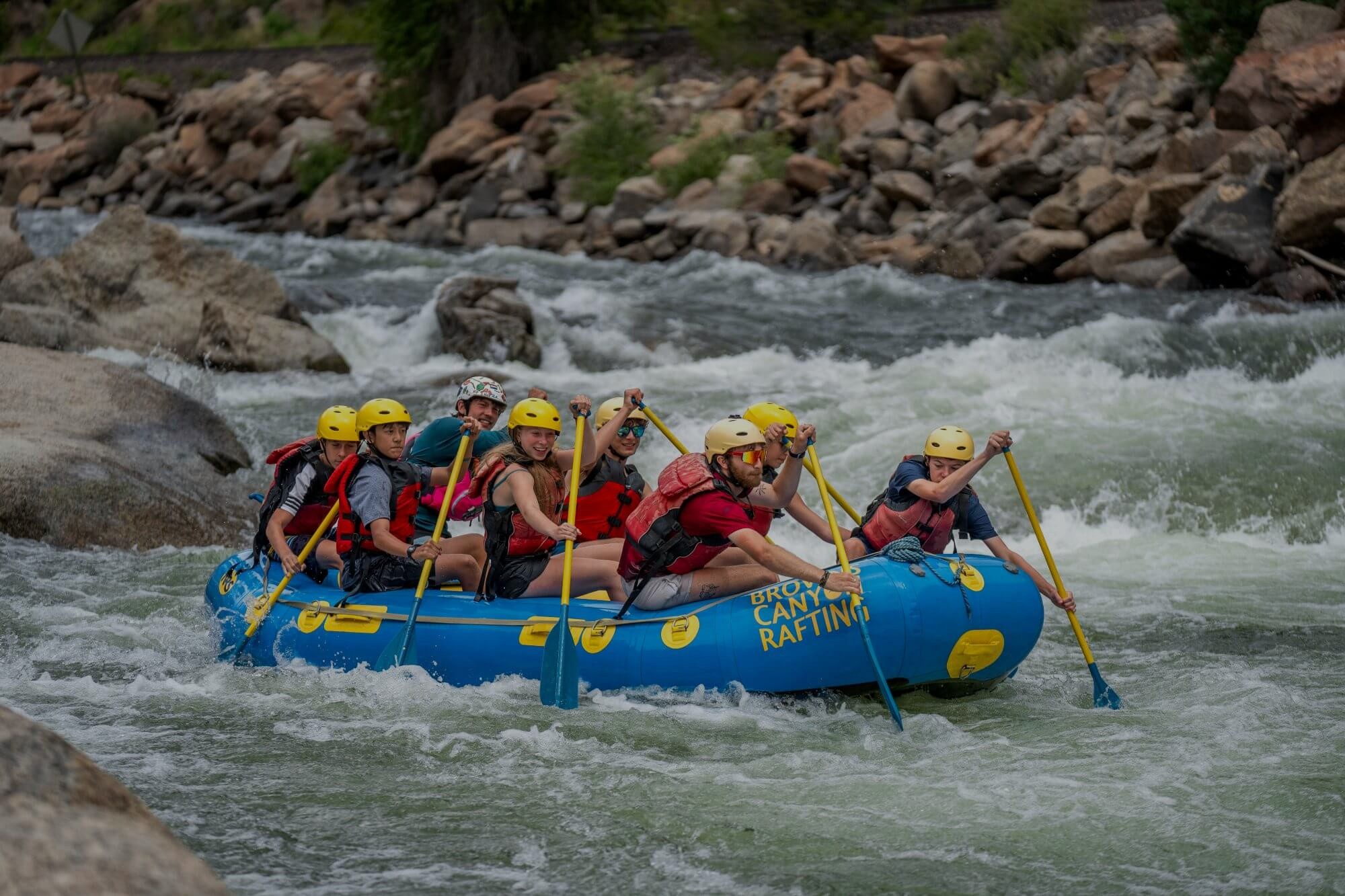 full day rafting in browns canyon