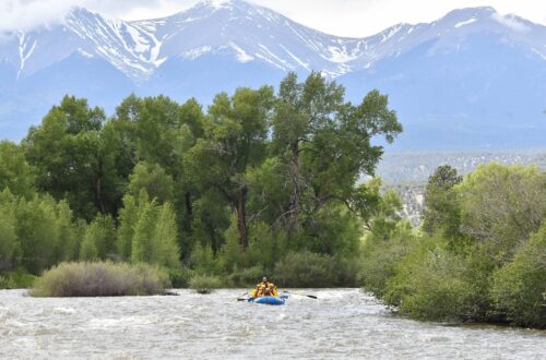 Whitewater rafting on the Arkansas River in Browns Canyon, Colorado