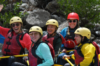 Bachelorette party white water rafting in Colorado