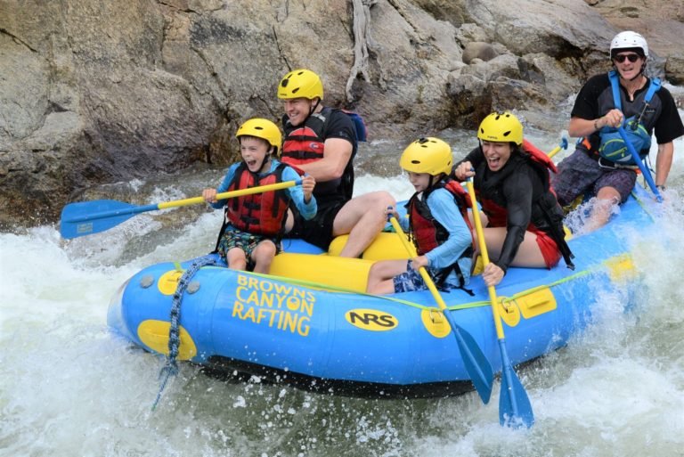 Family white water rafting browns canyon colorado
